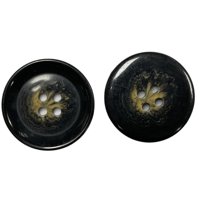 40L 4 furam o botão de chifre de imitação semi brilhante com Rim Black Color
