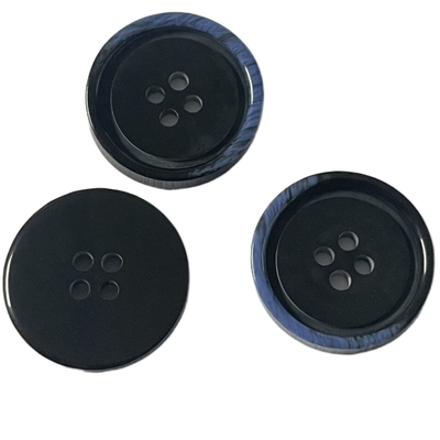 Costurando botões plásticos da resina de Diy com furo de Rim Chalk Back In 32L 4 do azul de metade do chifre do falso