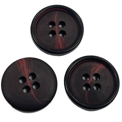 Quatro botões de chifre naturais do ODM do furo 11/16&quot; 28L Matt Finished