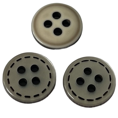 4 furos que 18mm Silked imprimem botões de camisa plásticos usam-se na roupa das blusas da camisa