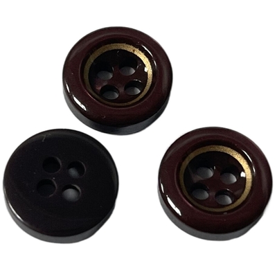 Cópia Rim Plastic Resin Buttons In dourado de Silked central para a costura da camisa da blusa