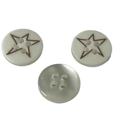 O falso peroliza botões Sil da resina de 20mm? Uso da estrela do ouro da cópia de Ked no vestuário das blusas