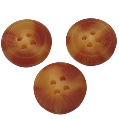 4 os botões vermelhos e amarelos do furo 18mm usam-se para a camiseta do revestimento do revestimento