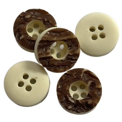 Furo de Shell Buttons With Concave Central quatro da falsificação do poliéster em 18L para a costura da camisa