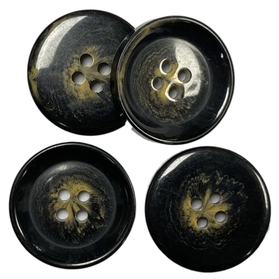 40L 4 furam o botão de chifre de imitação semi brilhante com Rim Black Color