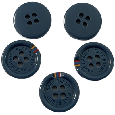 A resina plástica abotoa-se de seda imprimiu a cor no molde especial da borda com Rim Engraved Logo For Sewing
