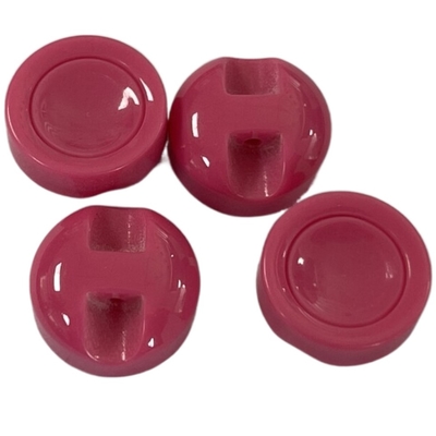 Botões de pata vermelhos da resina plástica com Front Side One Hole On côncavo a parte traseira