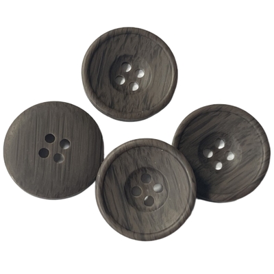 O poliéster de madeira de imitação abotoa os furos 32L 4 com pouco Rim For Sewing