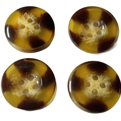 Furo 4 dos botões de revestimento 20mm do chifre do falso da resina para aplicar-se para a camiseta do revestimento das mulheres
