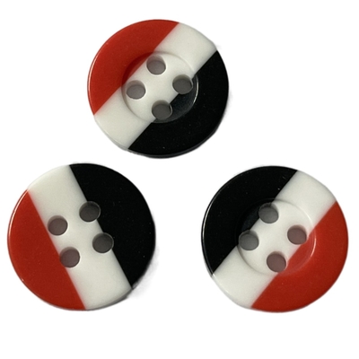 Três botões combinados plásticos 11/16&quot; para costurar blusas da camisa