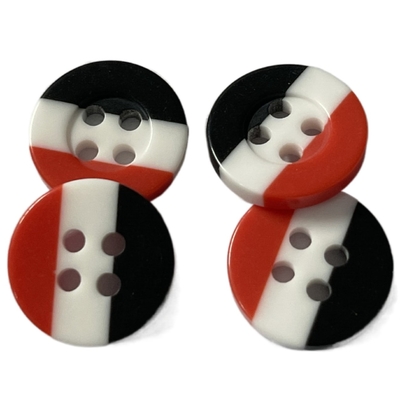 Três botões combinados plásticos 11/16&quot; para costurar blusas da camisa