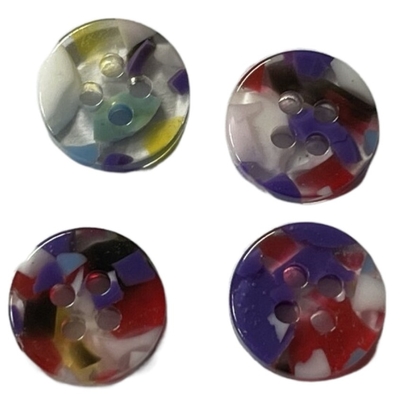 14L 4 fura botões de camisa plásticos com uso aleatório da cor em blusas da camisa