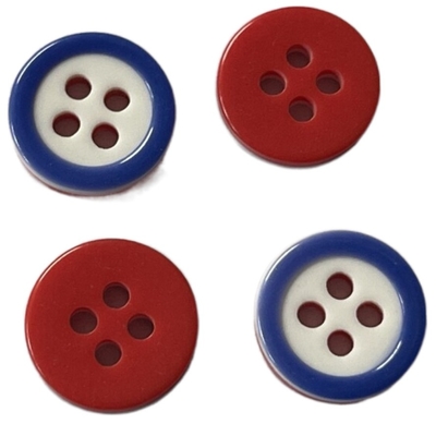Botões da resina de Diy de 3 camadas com uso azul de Rim In 18L na camisa dos homens