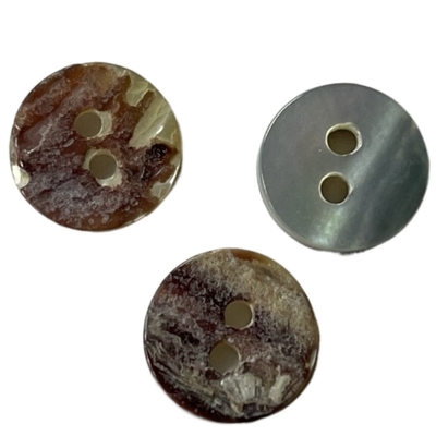 Costura e de furos de DIY Shell Buttons 16L dois ODM natural material
