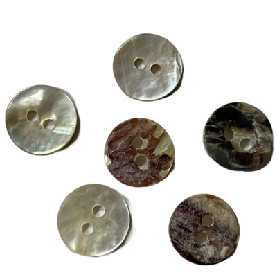 Costura e de furos de DIY Shell Buttons 16L dois ODM natural material