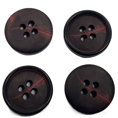 Quatro botões de chifre naturais do ODM do furo 11/16&quot; 28L Matt Finished