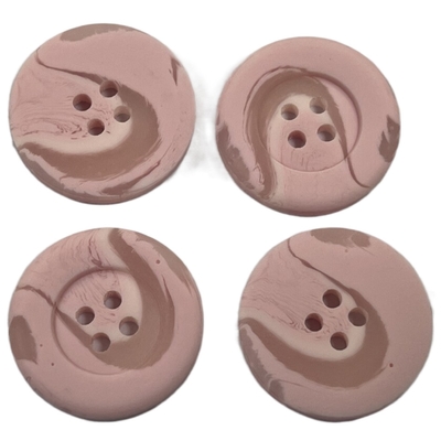 uso cor-de-rosa plástico da cor de 3/4&quot; 4 botões do revestimento do furo para a camiseta do revestimento das mulheres