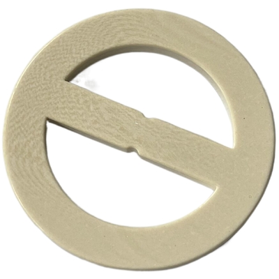 O plástico de poliéster de 2 furos curva 61mm claros - uso marrom para o vestuário do revestimento do saco