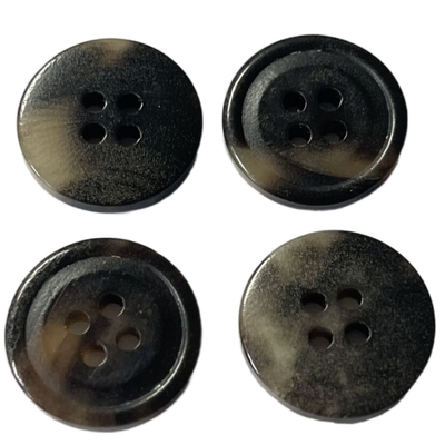 5/8&quot; furos falsificados do botão de chifre 4 camiseta do revestimento de S de pouco Rim Using For Women '