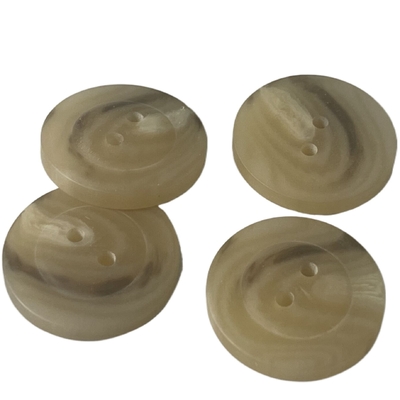 4 uso plástico da cor 25mm de Brown dos botões de revestimento do furo para o revestimento da camiseta do revestimento