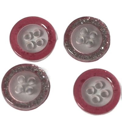 Botões de camisa transparentes com brilho cor-de-rosa Rim Use On Shirt Blouses