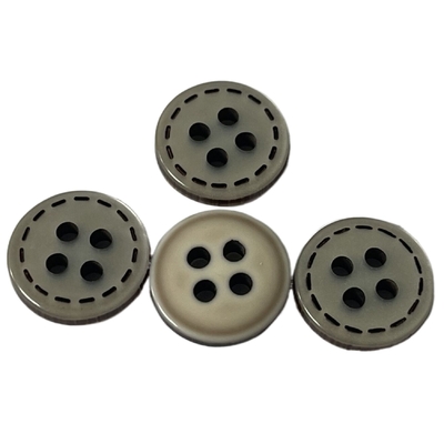 4 furos que 18mm Silked imprimem botões de camisa plásticos usam-se na roupa das blusas da camisa