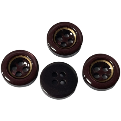 Cópia Rim Plastic Resin Buttons In dourado de Silked central para a costura da camisa da blusa