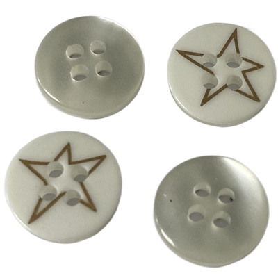 O falso peroliza botões Sil da resina de 20mm? Uso da estrela do ouro da cópia de Ked no vestuário das blusas