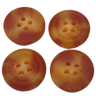 4 os botões vermelhos e amarelos do furo 18mm usam-se para a camiseta do revestimento do revestimento